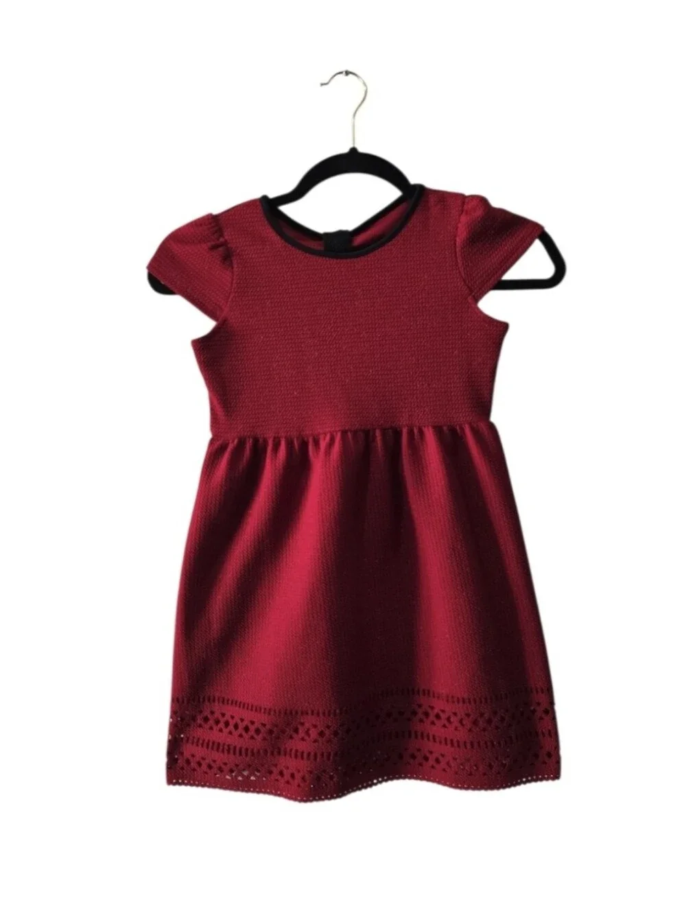 Soprano Red Girls' Lace-Hem Party Dress Size 6X Christmas *
